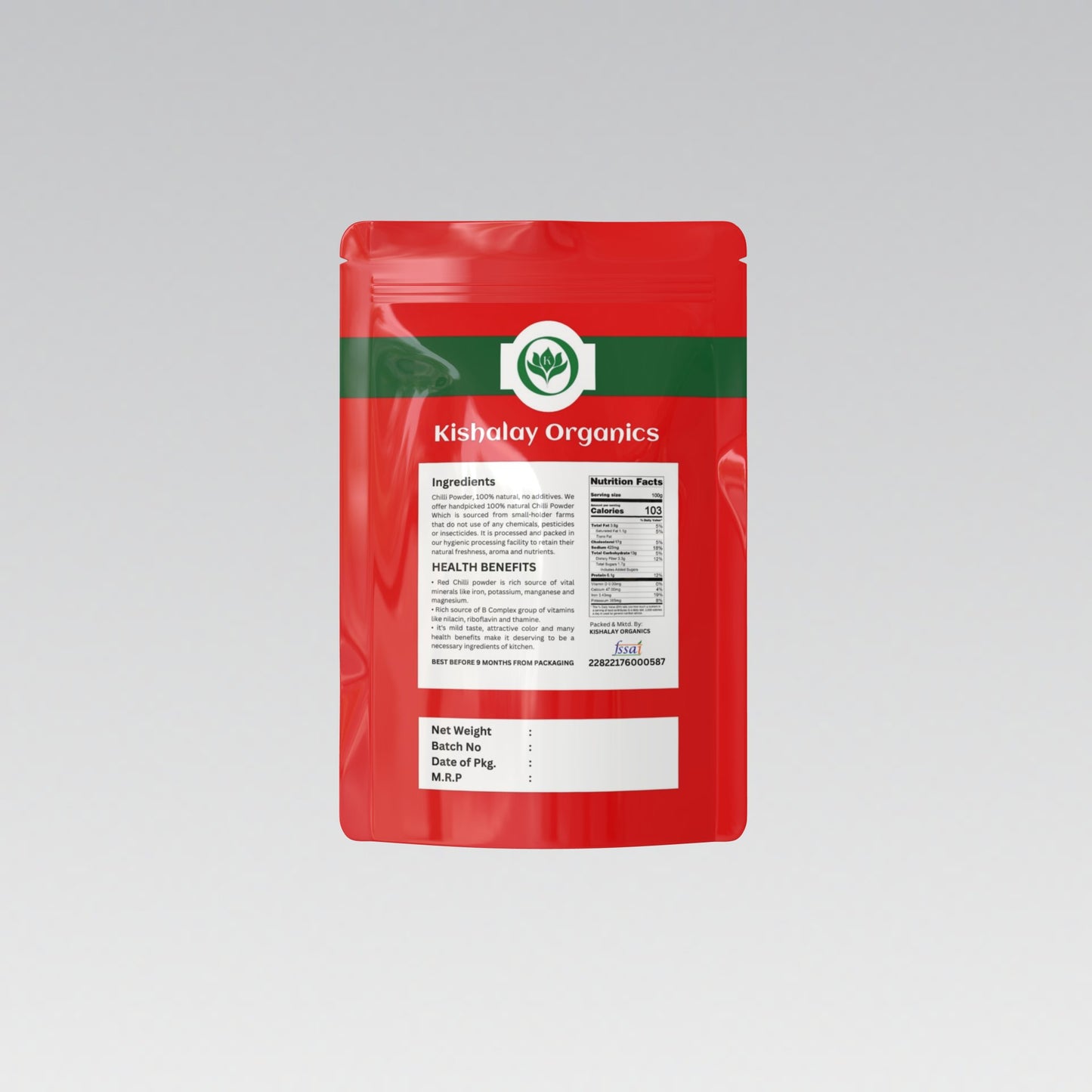 Red Chilli Powder - Kishalay OrganicsRed Chilli PowderKishalay OrganicsKishalay Organics